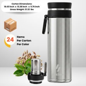 Ozizo M90 18oz 520 ml Insulated Infuser with Filter, Carton (24 units per color)