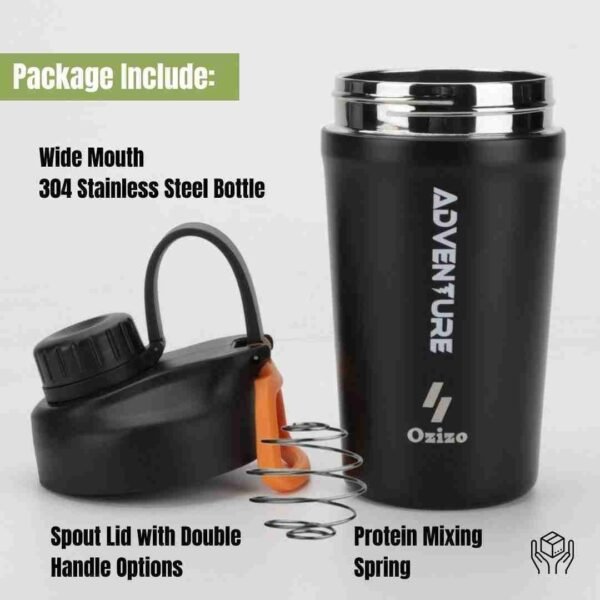 Ozizo M63 Insulated Protein Shaker with Mixing Spring, Carton (24 units per color) - Image 6