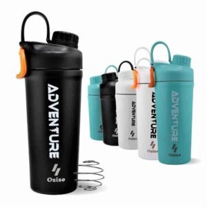 Ozizo M63 Insulated Protein Shaker with Mixing Spring, Carton (24 units per color)