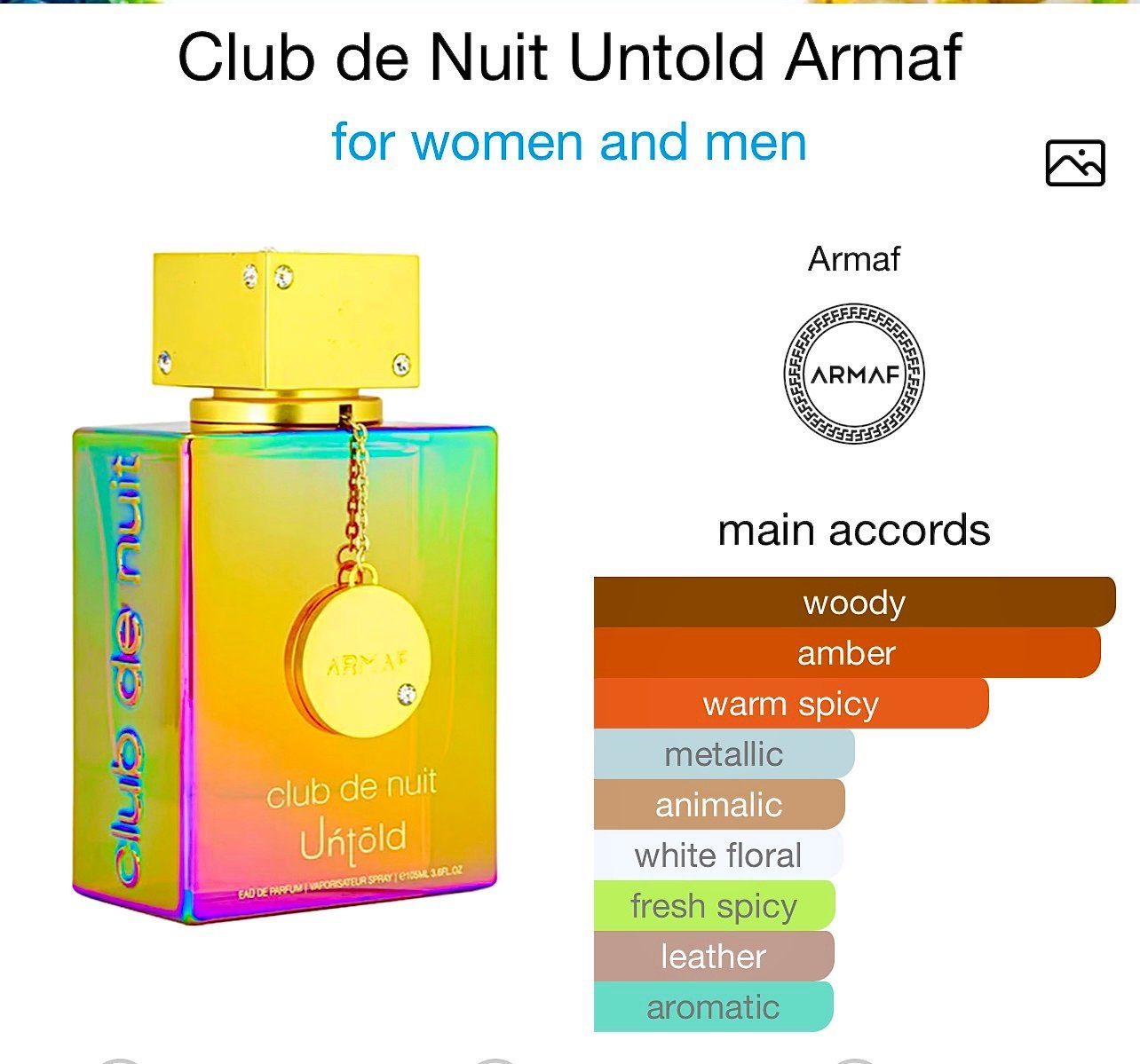 ARMAF CLUB DE NUIT UNTOLD 105ML UNISEX - Image 2