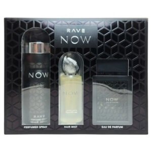 RAVE NOW MEN 3 PCS GIFT SET WITH 100ML EDP + 200ML DEO + 50ML HAIRMIST